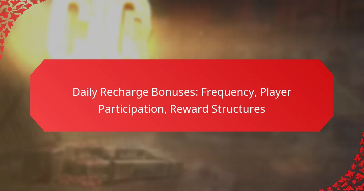 Daily Recharge Bonuses: Frequency, Player Participation, Reward Structures