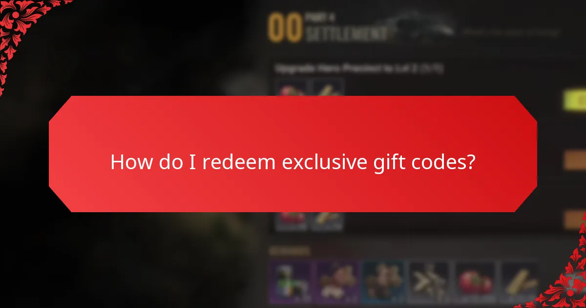How do I redeem exclusive gift codes?