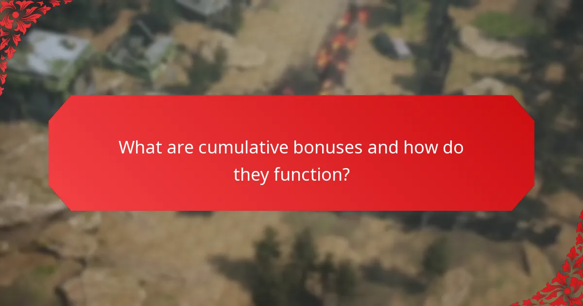 What are cumulative bonuses and how do they function?