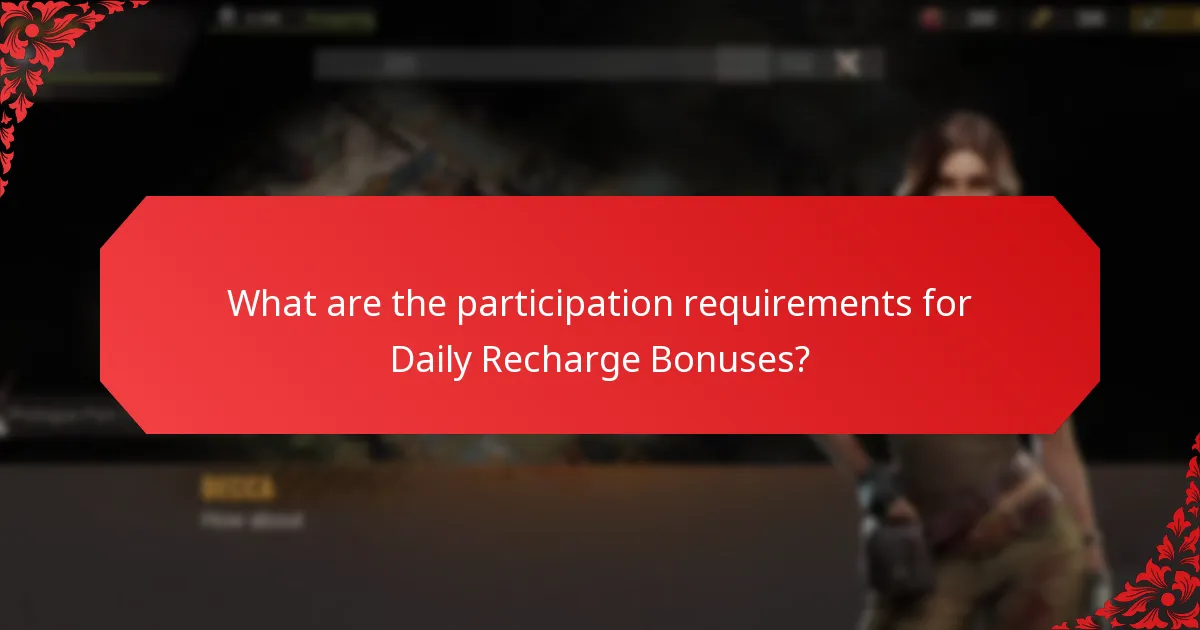 What are the reward structures for Daily Recharge Bonuses?