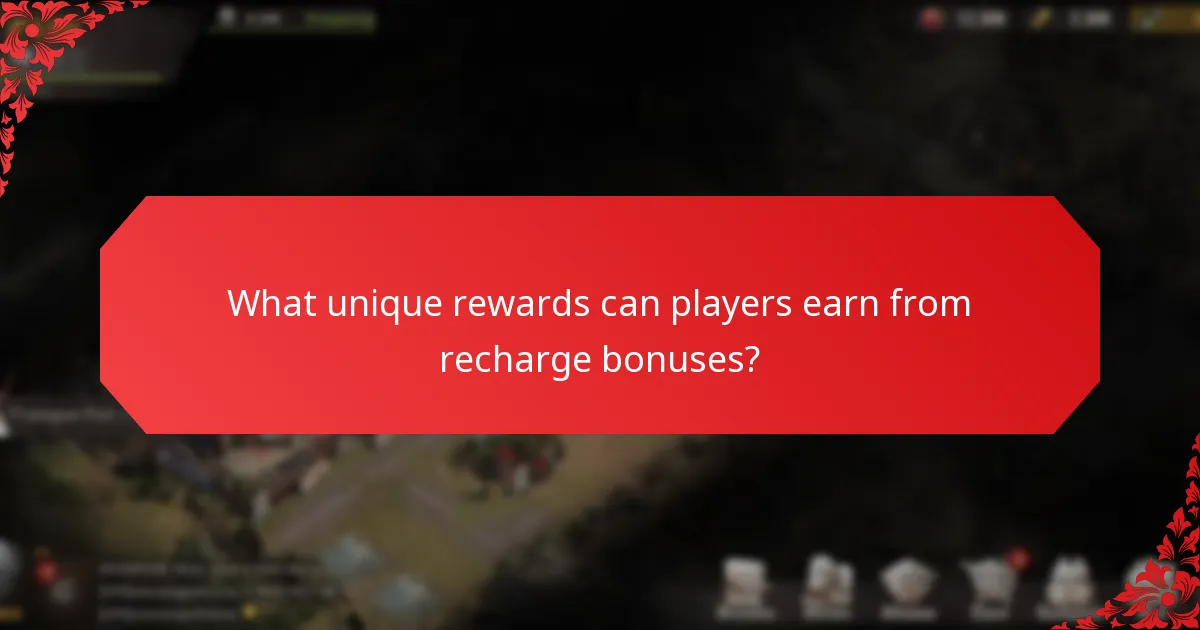 What are the terms and conditions associated with recharge bonuses?